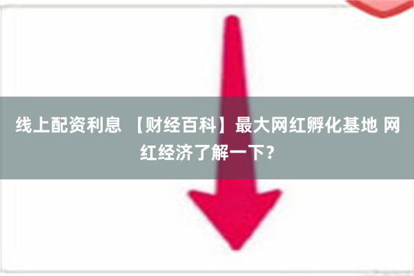 线上配资利息 【财经百科】最大网红孵化基地 网红经济了解一下？